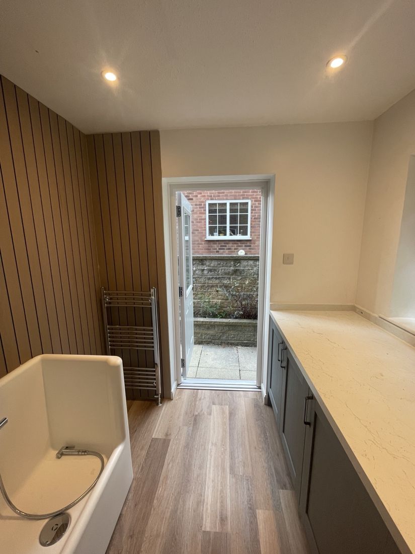 Modern bathroom tiling and fittings